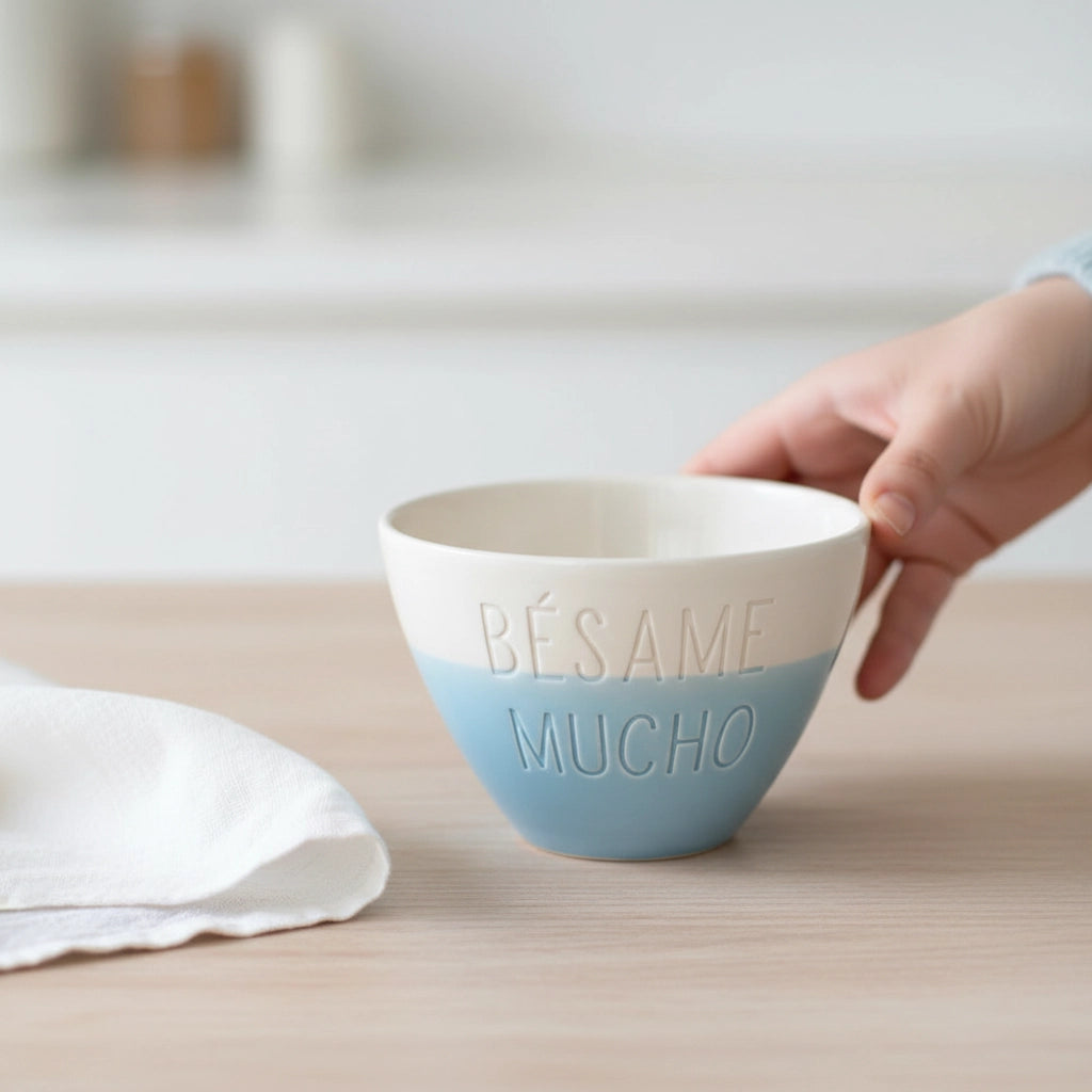 Bowl cerámica artesanal Nalia personalizable con texto y color hecho a mano 550ml - Maia Artesanía Cerámica