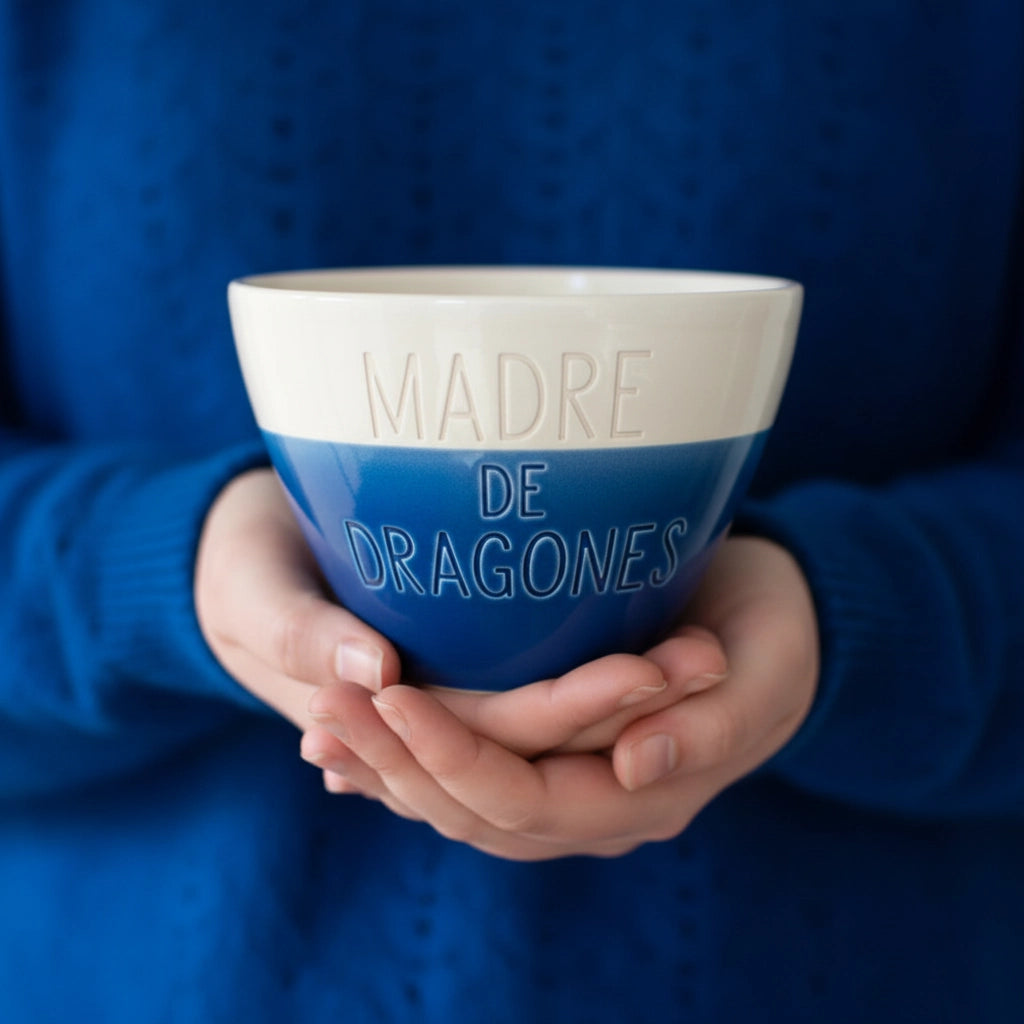 Bowl cerámica artesanal Nalia personalizable con texto y color hecho a mano 550ml - Maia Artesanía Cerámica