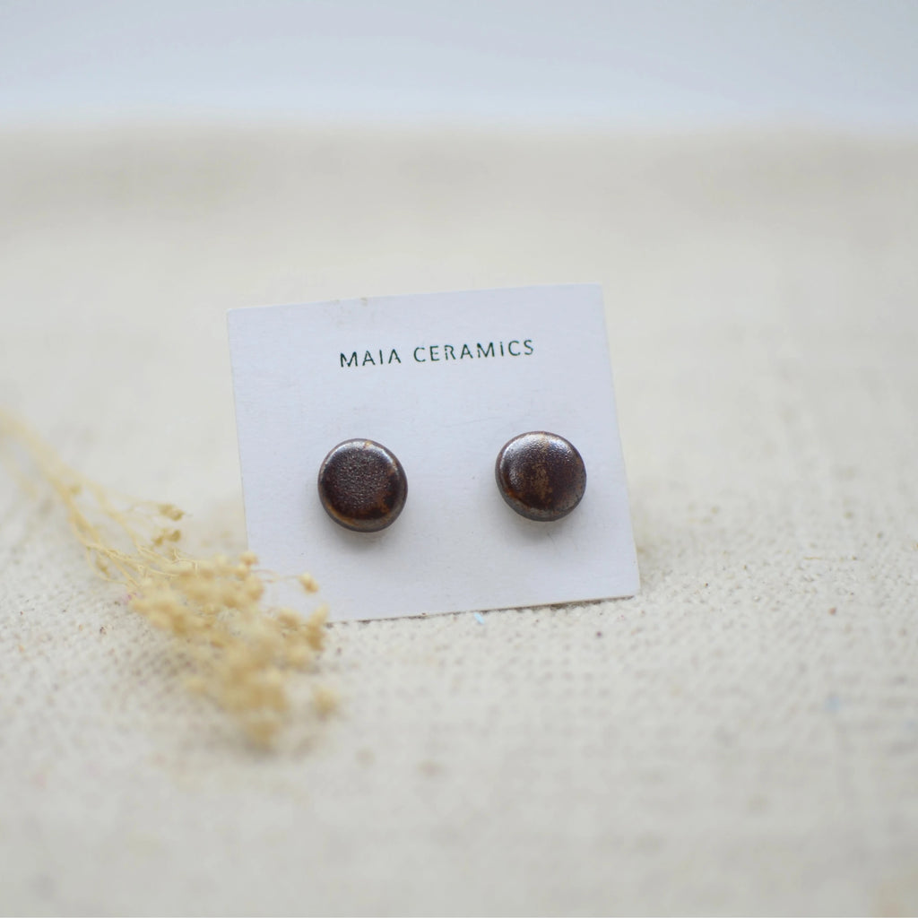 pendiente-ceramica-artesanal-plata-marron-dorado-regalo