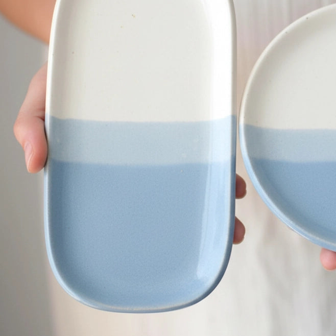 plato de ceramica artesanal hecho a mano regalo personalizable celeste