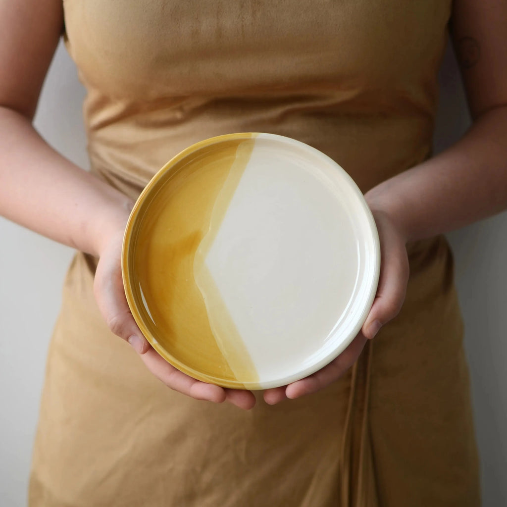 plato ceramica artesanal 17 cm colores 