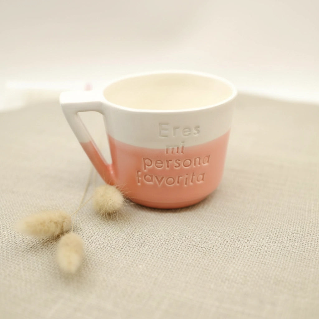 taza ceramica artesanal dedicatoria original personalizado poema rosa eres mi persona favorita