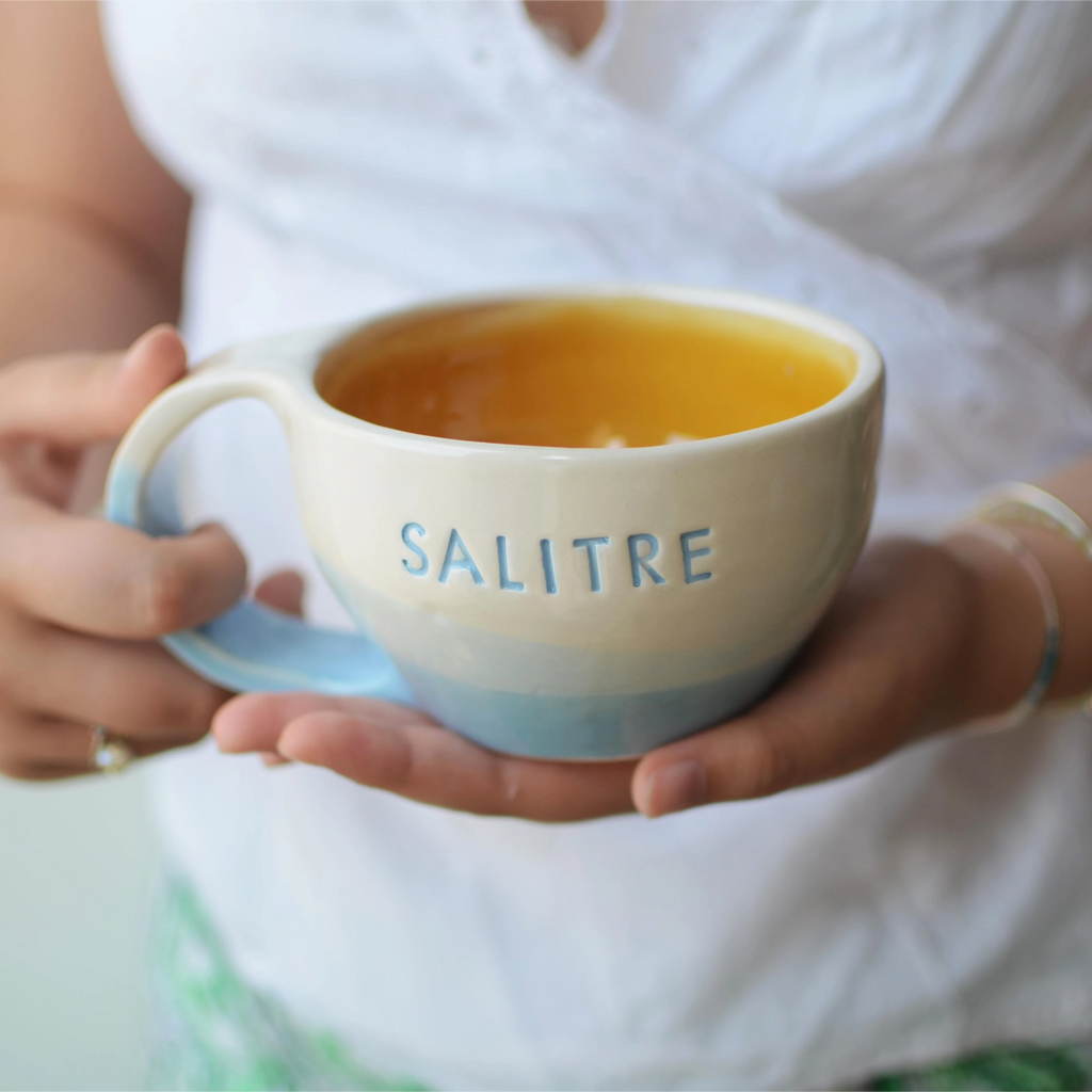 Tazón Salitre personalizado con texto a mano, cerámica artesanal 380 ml — regalo único y original de Maia Cerámica